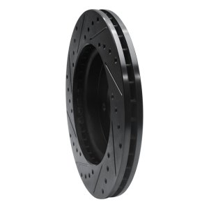 Mercedes-Benz ML430 Brake Rotor (1) - Front Right - R1 Concepts - Drilled & Slotted - Black - `98-`05